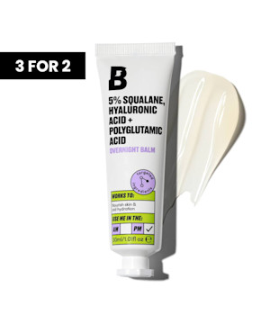 5% Squalane, Hyaluronic Acid + Polyglutamic Acid Overnight Balm